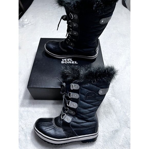 Sorel youth Tonfino II black youth boot size 3 - Picture 1 of 8